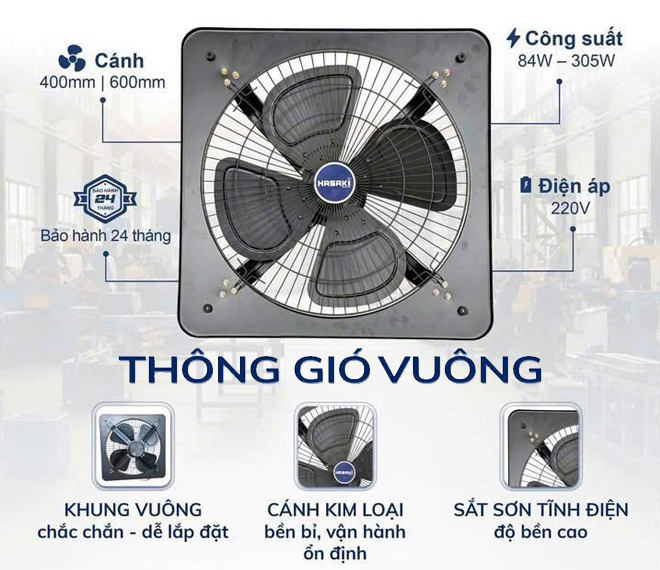 Chức năng chính của quạt thông gió công nghiệp